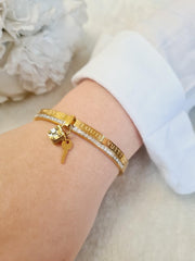 Ladies padlock and key stainless steel