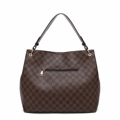 Brown check slouch bag with long strap - 5328 ( Back in store ) new!