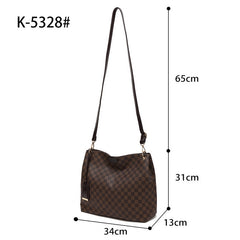 Black check slouch bag with long strap - 5328 ( Back in store )  new!