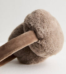 Brown Faux Fur Adjustable Headband Earmuffs