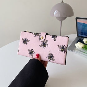 2- in1 Purse&Card Holder (PINK BEE)