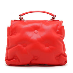 super soft puffer jacket handbag in Red