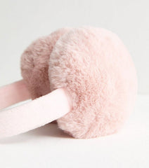 Pink Faux Fur Adjustable Headband Earmuffs