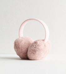 Pink Faux Fur Adjustable Headband Earmuffs
