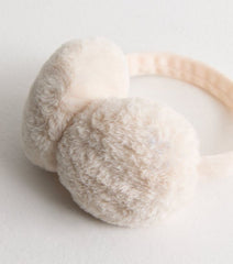 Cream Faux Fur Adjustable Headband Earmuffs