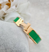 H Brecelet stainless steel Green