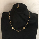 Stainless steel Gold F necklace