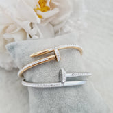 Gold and sliver nail bangles