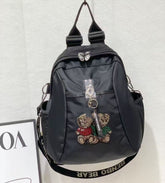 Fashion Backpack with Crystals Teddy Bears in Black 60399