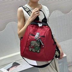 Fashion Backpack with Crystals Teddy Bears in Red 60399