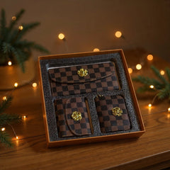 Three piece set Ladies first gift set check