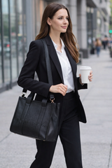 LARGE TOTE BAG WITH FABRIC STRAP