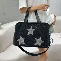 Black Rhinestone Star Handbag
