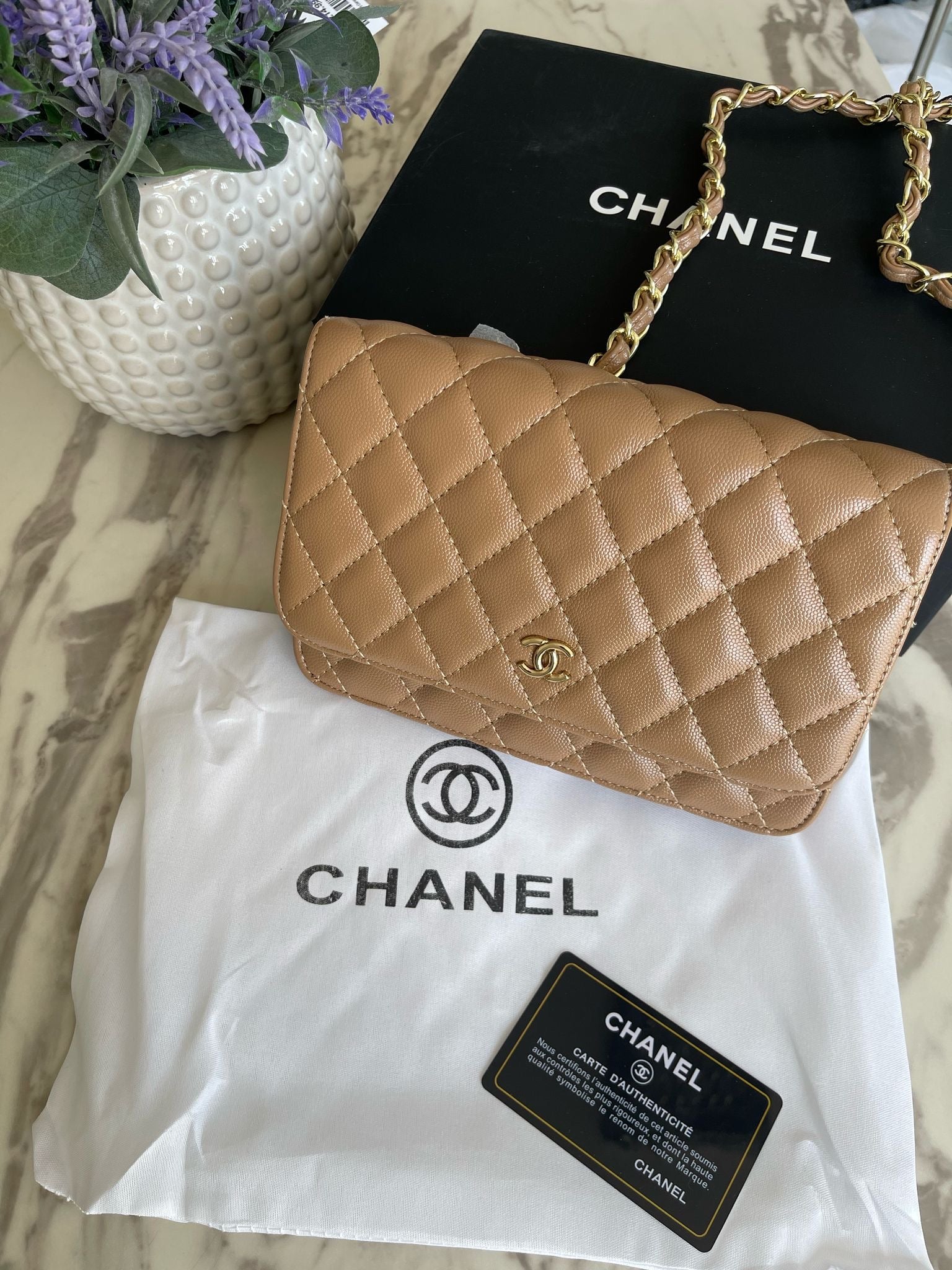 Mini CC leather women handbag