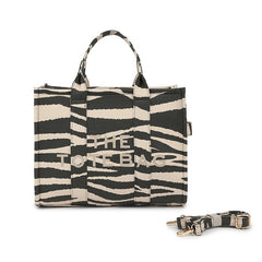 Zebra print Tote bag with long strap - ( Z-89 ) Large size size (Copy)