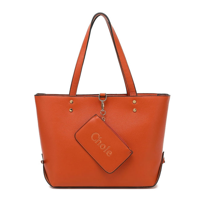 Orange slouch bag with small bag & purse a set