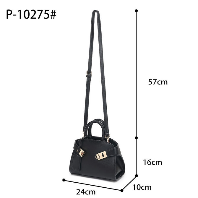 Pink Top handle bag with long straps - 10275