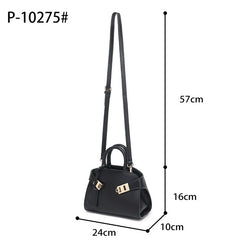 Pink Top handle bag with long straps - 10275