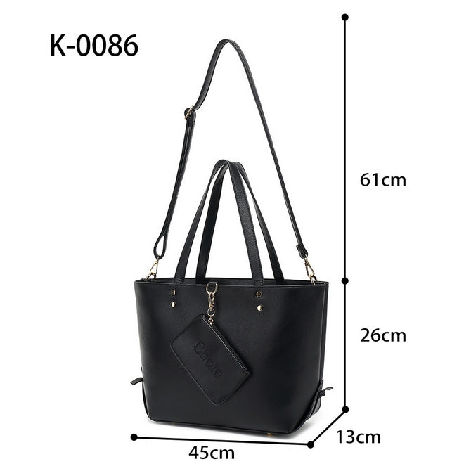 Rose slouch bag with small bag & purse a set -