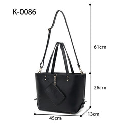 Rose slouch bag with small bag & purse a set -