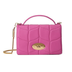 Rose pink quilted shoulder bag