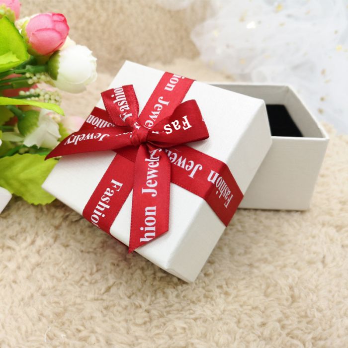 BAG005 Jewellery gift box with bow in Red
