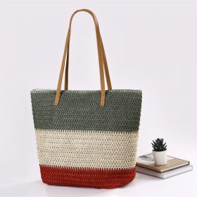 STRAW WEAVE SHOULDER BAGS
