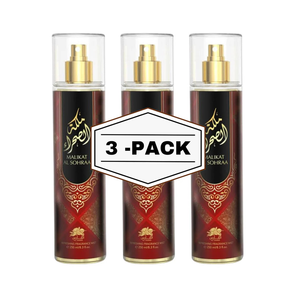 Al Fares Malikat Al Sohraa Body Mist 250ML 3 Pack