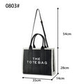 White leather look tote bag with plush trim-0803 ( Large )