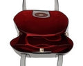 Beige top handle bag long strap three compartment with red lining- K808 ( Back in store )