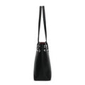 Black tote bag studd red lining with clutch a set - K0113