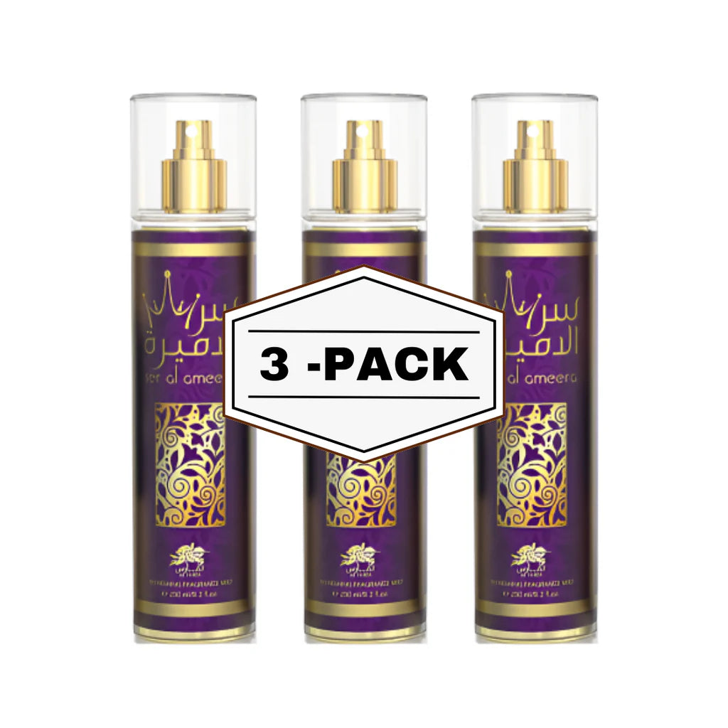 Al Fares Ser Al Ameera Body Mist 250ML 3 Pack