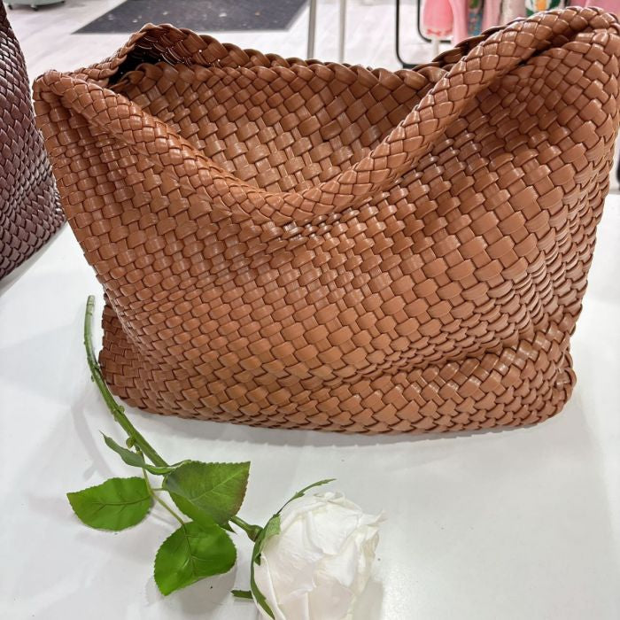 Weave two in one handbags hand made
