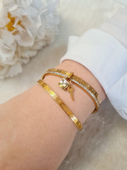 Ladies padlock and key stainless steel