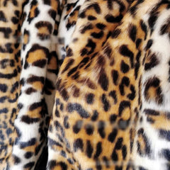 Luxurious Faux Armchair Leopard Fur Blanket SMALL BLK017