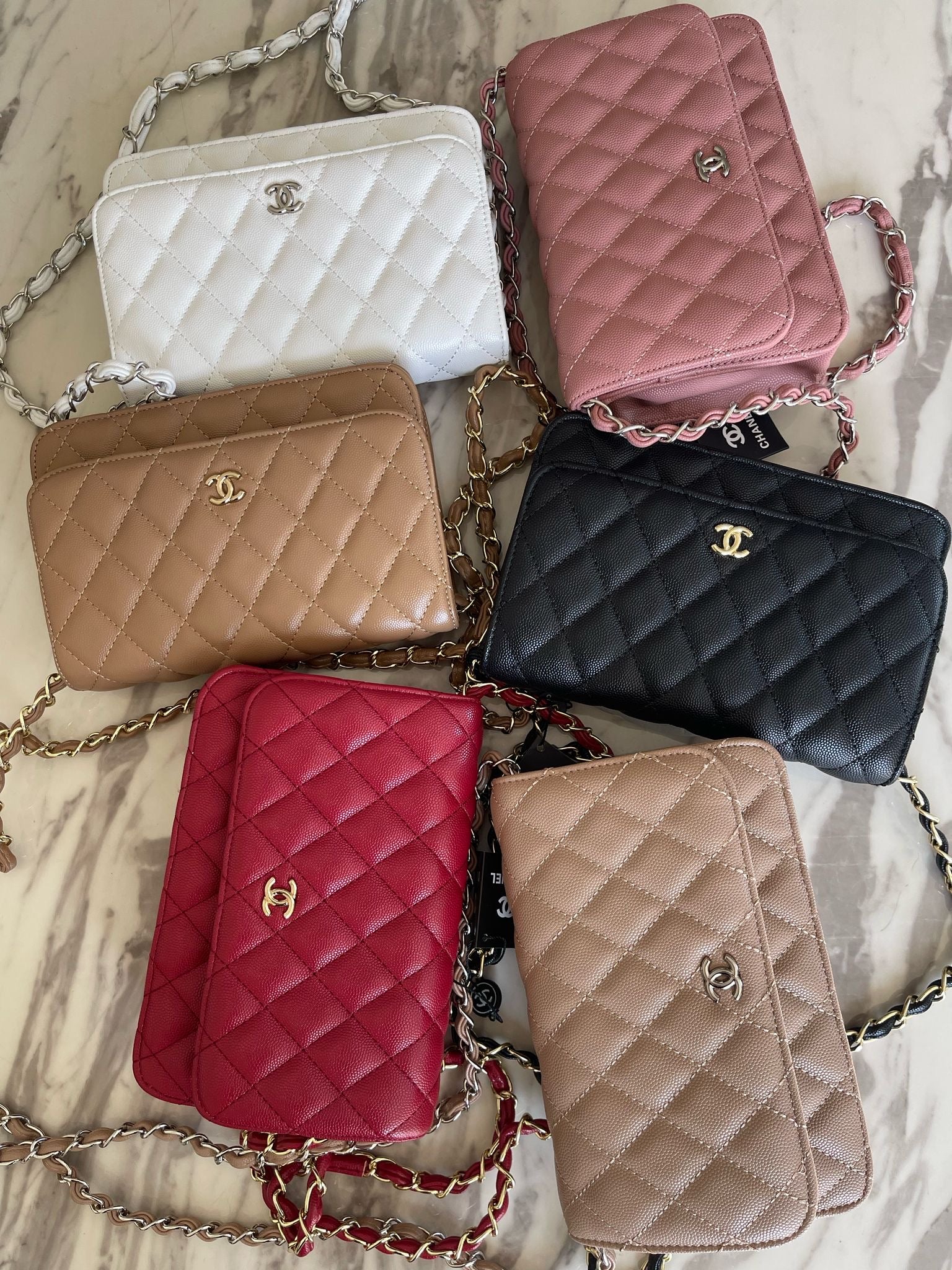 Mini CC leather women handbag
