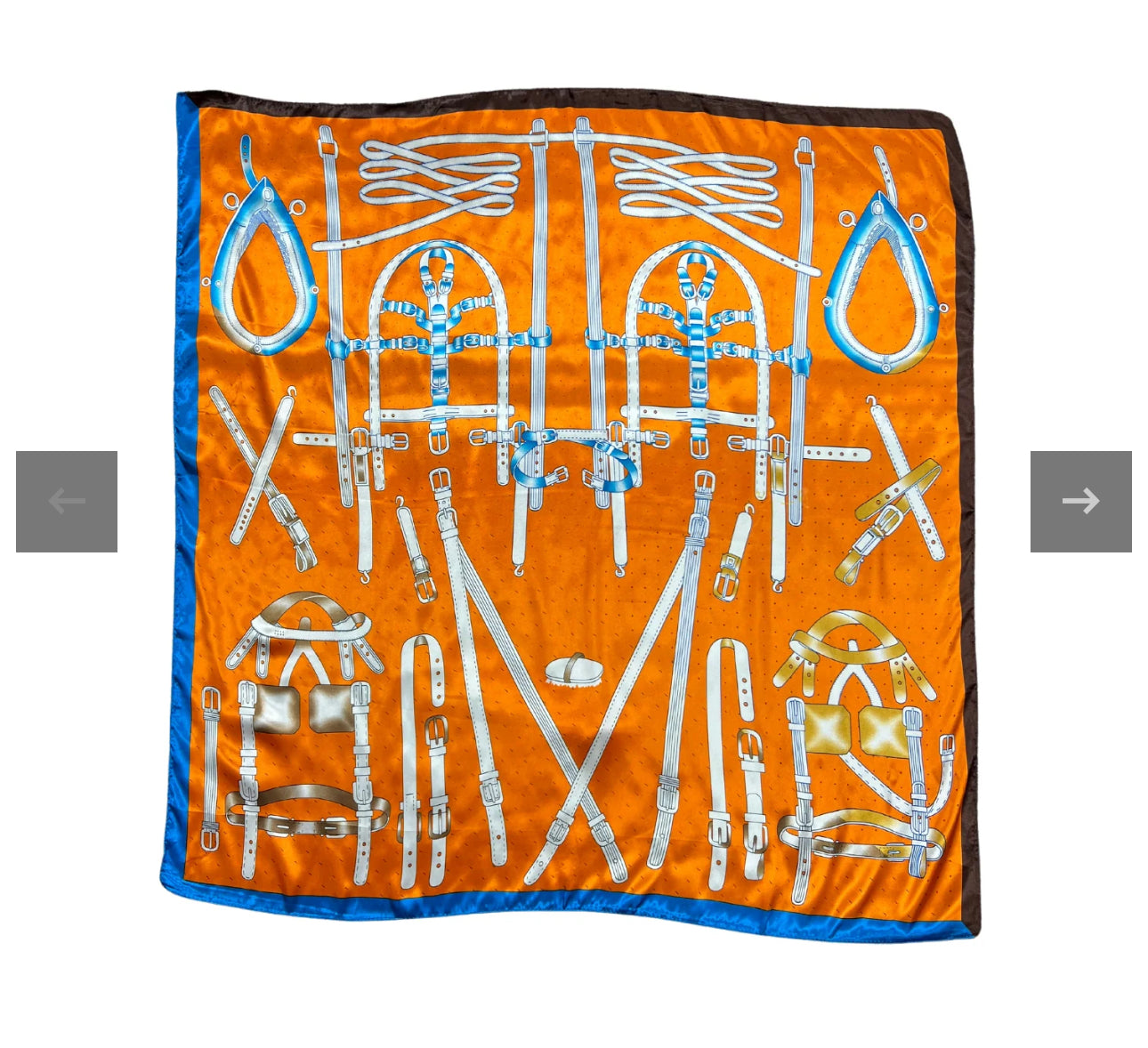 Belt Pattern Silk Touch Square Scarf
