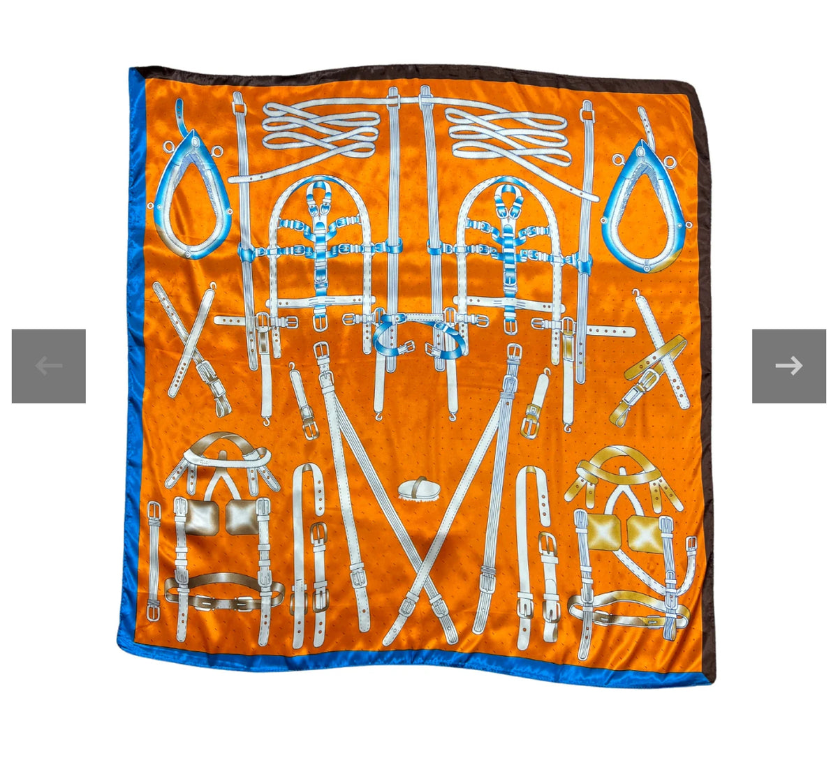 Belt Pattern Silk Touch Square Scarf