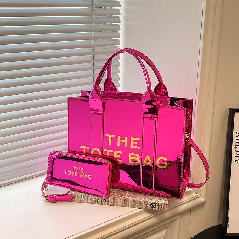 Shinny Tote bag with purse