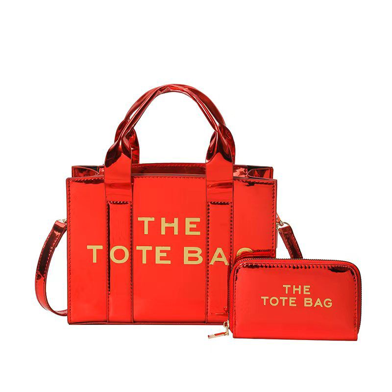 Shinny Tote bag with purse