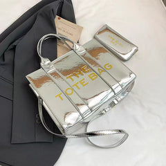 Shinny Tote bag with purse