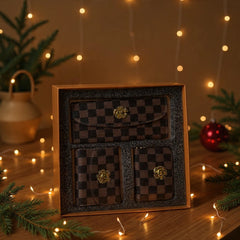 Three piece set Ladies first gift set check