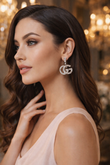 GG-inspired crystal statement earrings