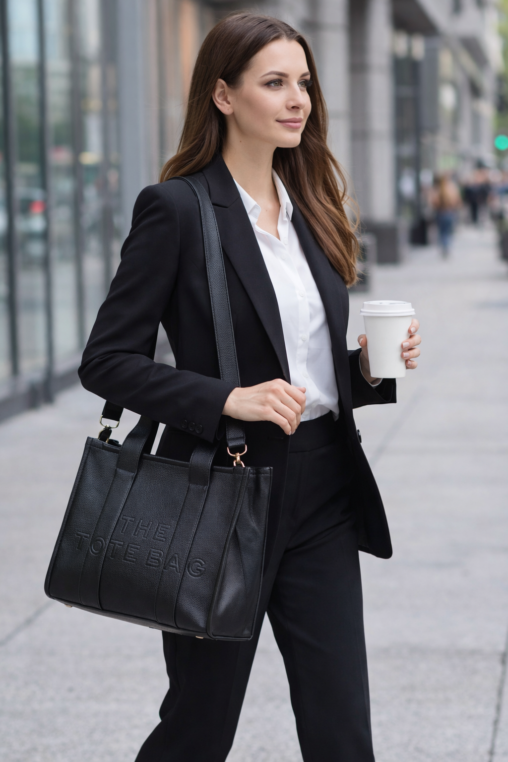 LARGE TOTE BAG WITH FABRIC STRAP