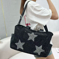 Black Rhinestone Star Handbag