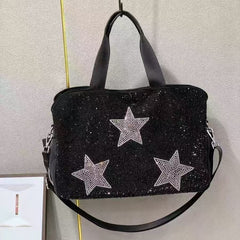 Black Rhinestone Star Handbag