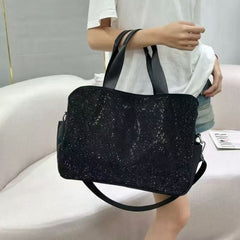 Diamond Shimmer Tote Bag black