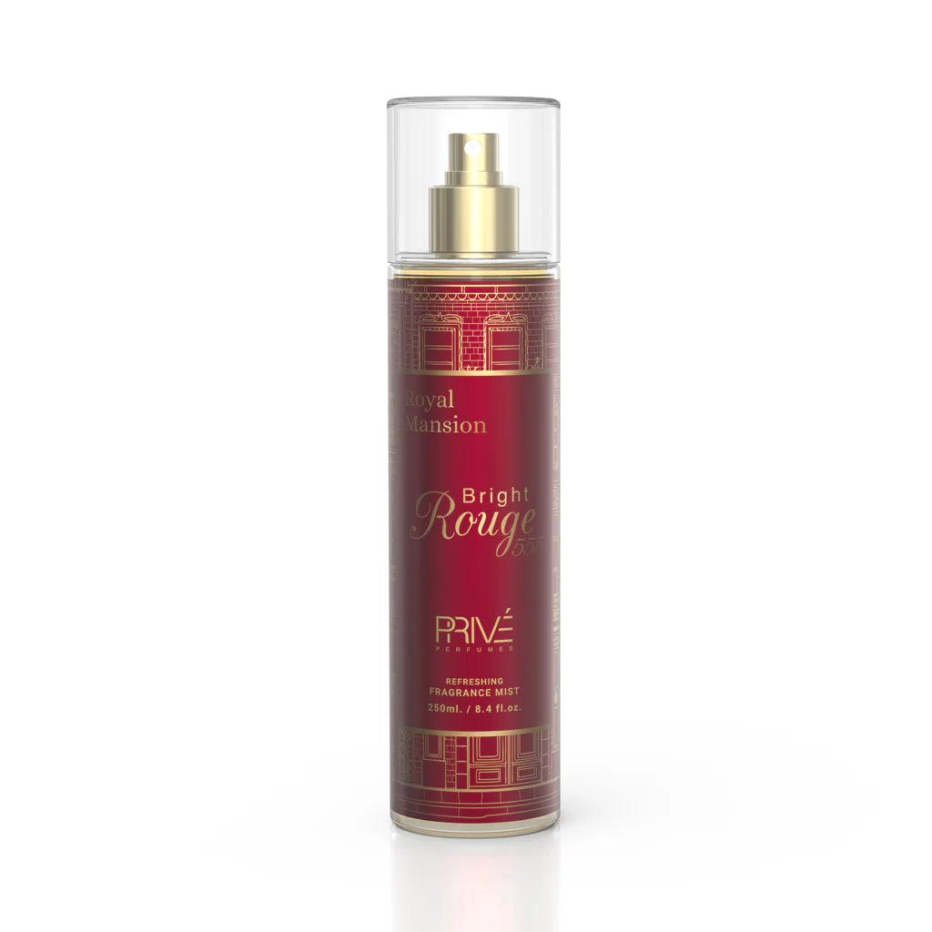 PRIVE Bright Rouge 555 - Body Mist - 250ml 3-Pack