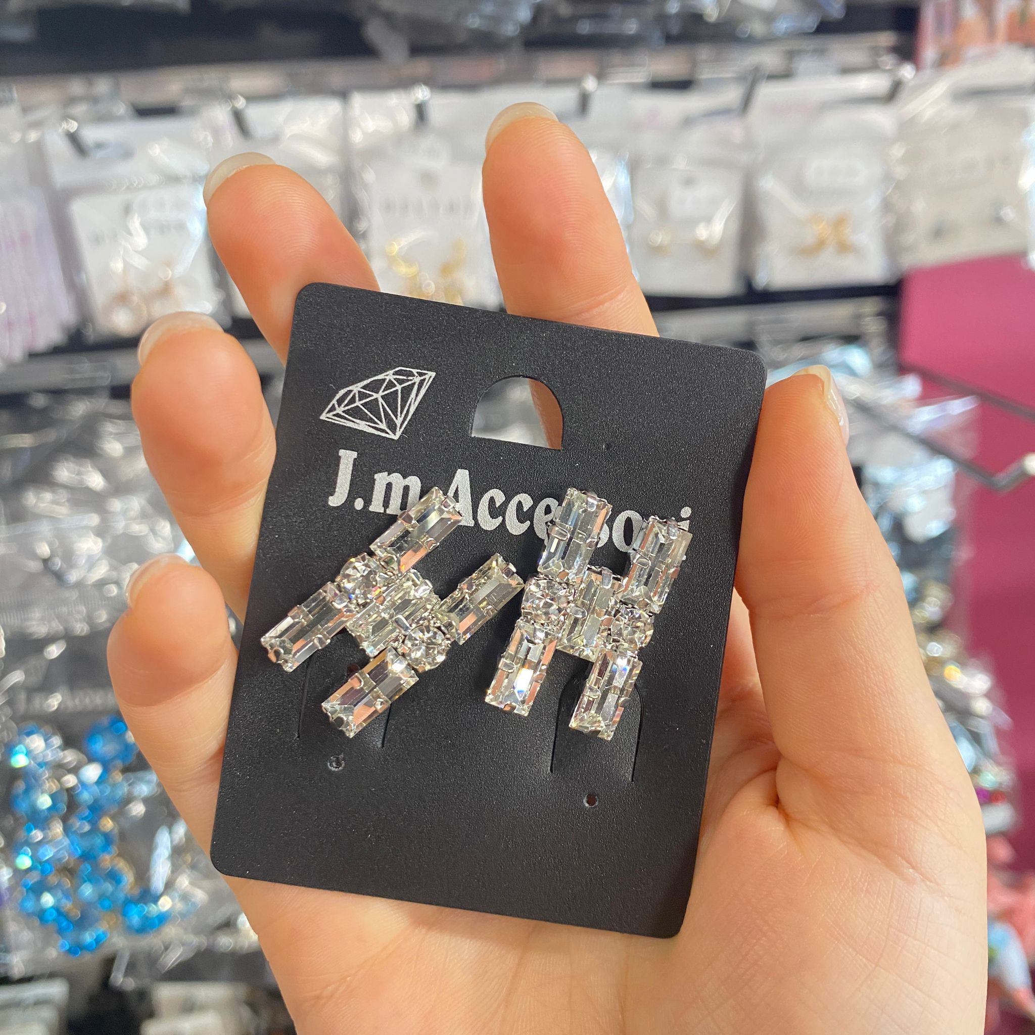 H CRYSTAL EARRINGS