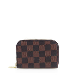 Checkered Card Wallet 